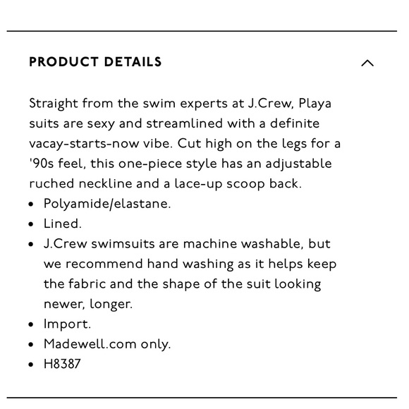 NWT J.Crew Playa Rockaway Ruched One-Piece Swimsuit - Picture 6 of 6